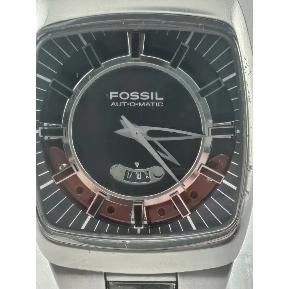Rare Men's Fossil Arkitekt 21 Jewel Automatic FS4171 Watch Partial Skeleton Dial